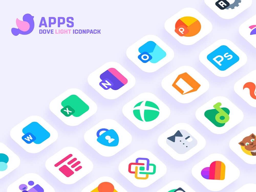 Dove Light Icon Pack Screenshot 4