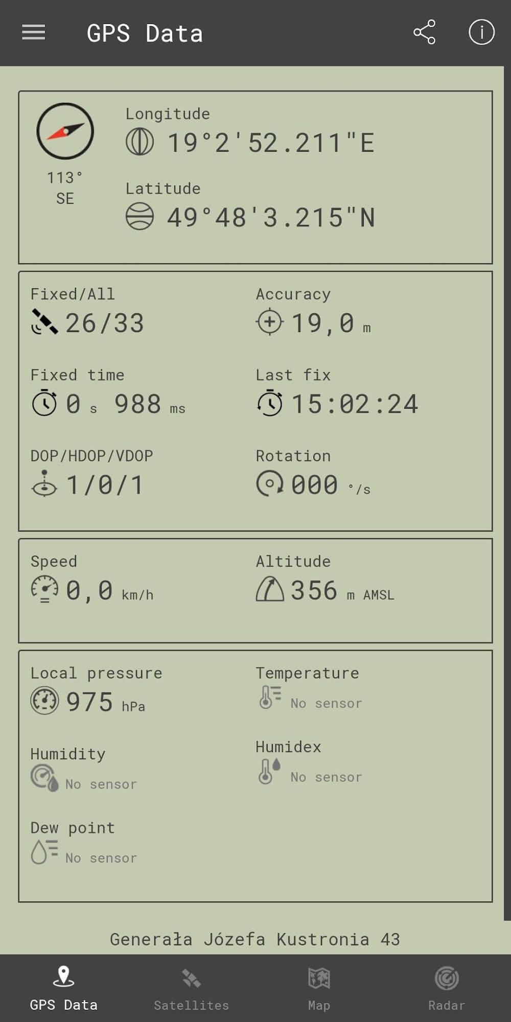 GPS Data Screenshot 3