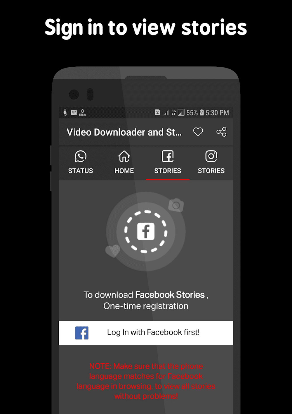 Video Downloader and Stories Screenshot 1