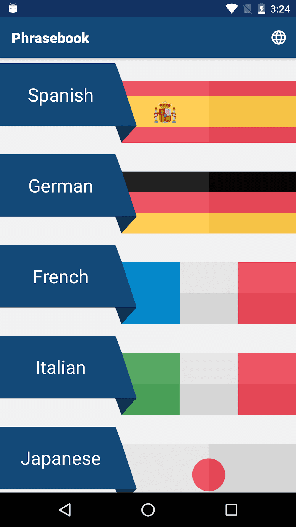Travel Phrasebook Screenshot 1