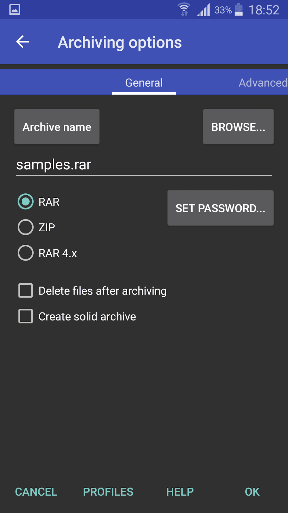 RAR Screenshot 4