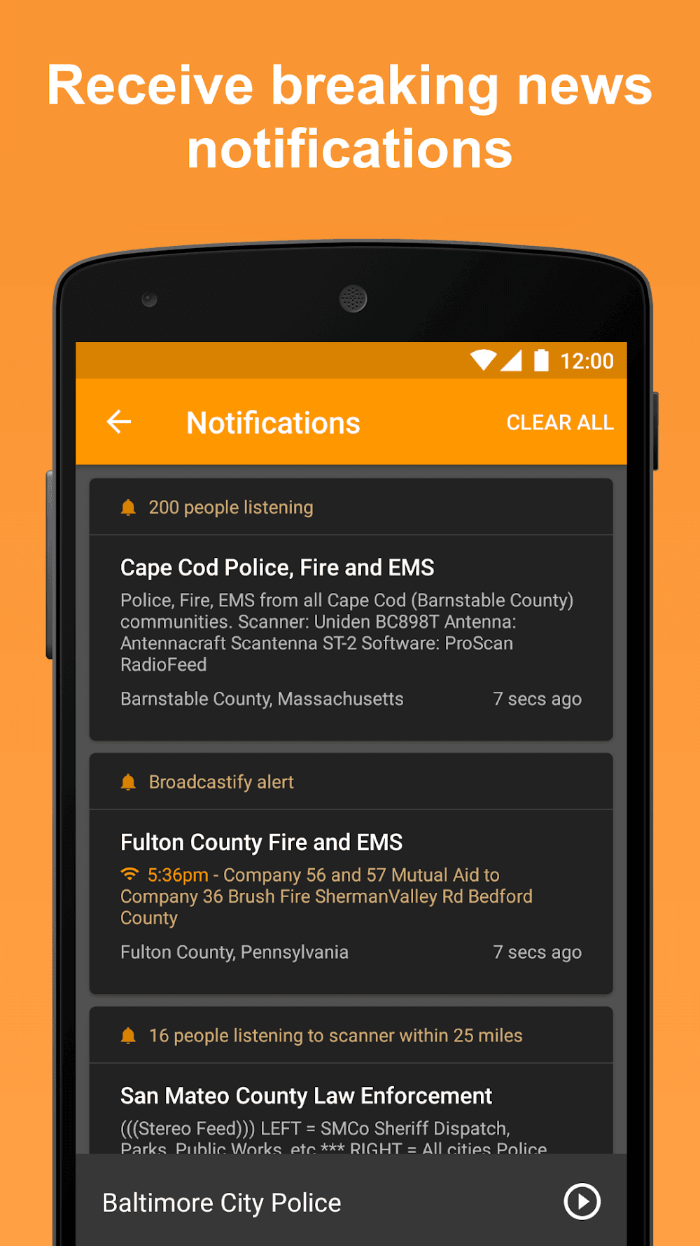 Scanner Radio - Police Scanner Screenshot 4