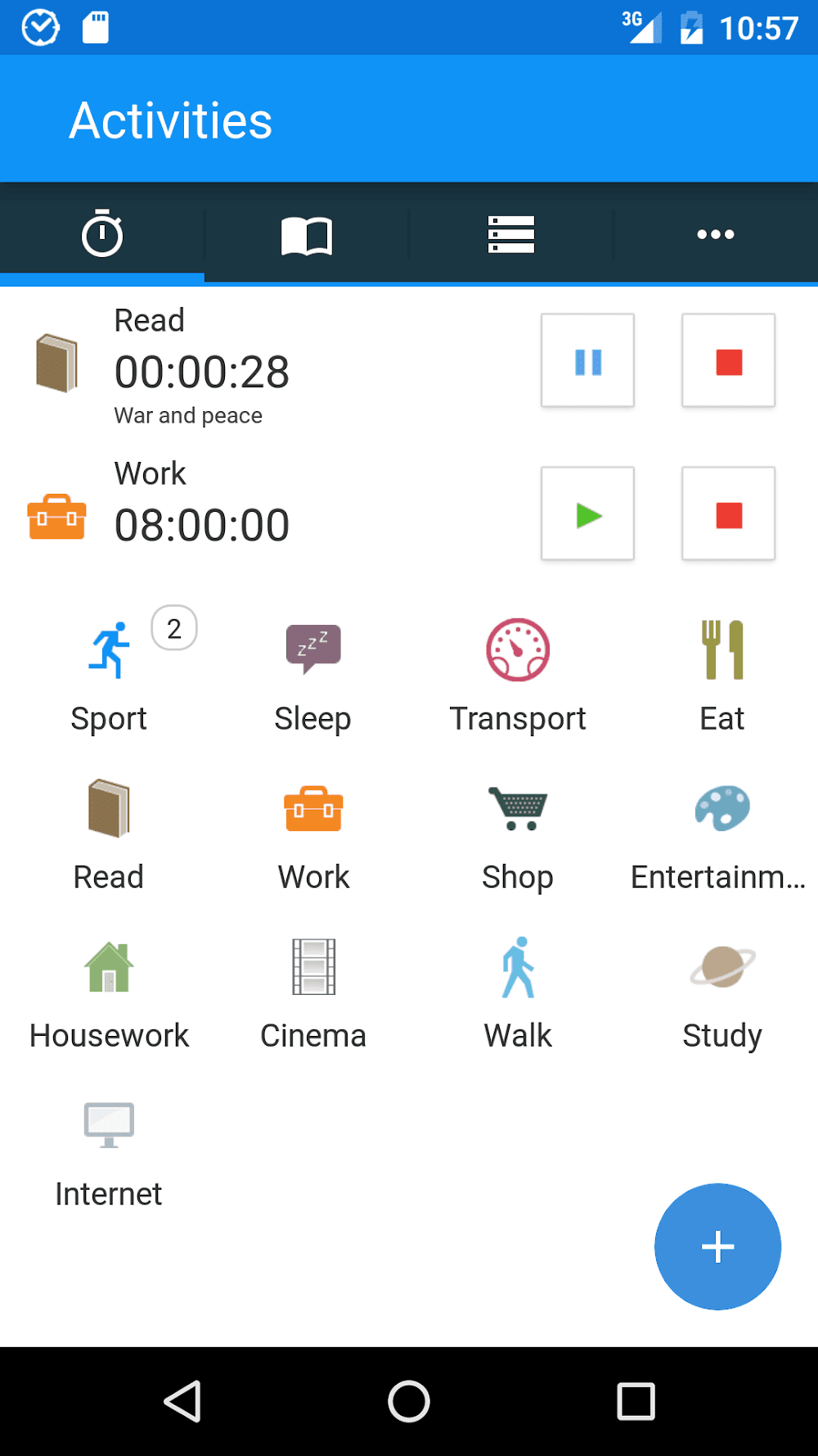 aTimeLogger Screenshot 1