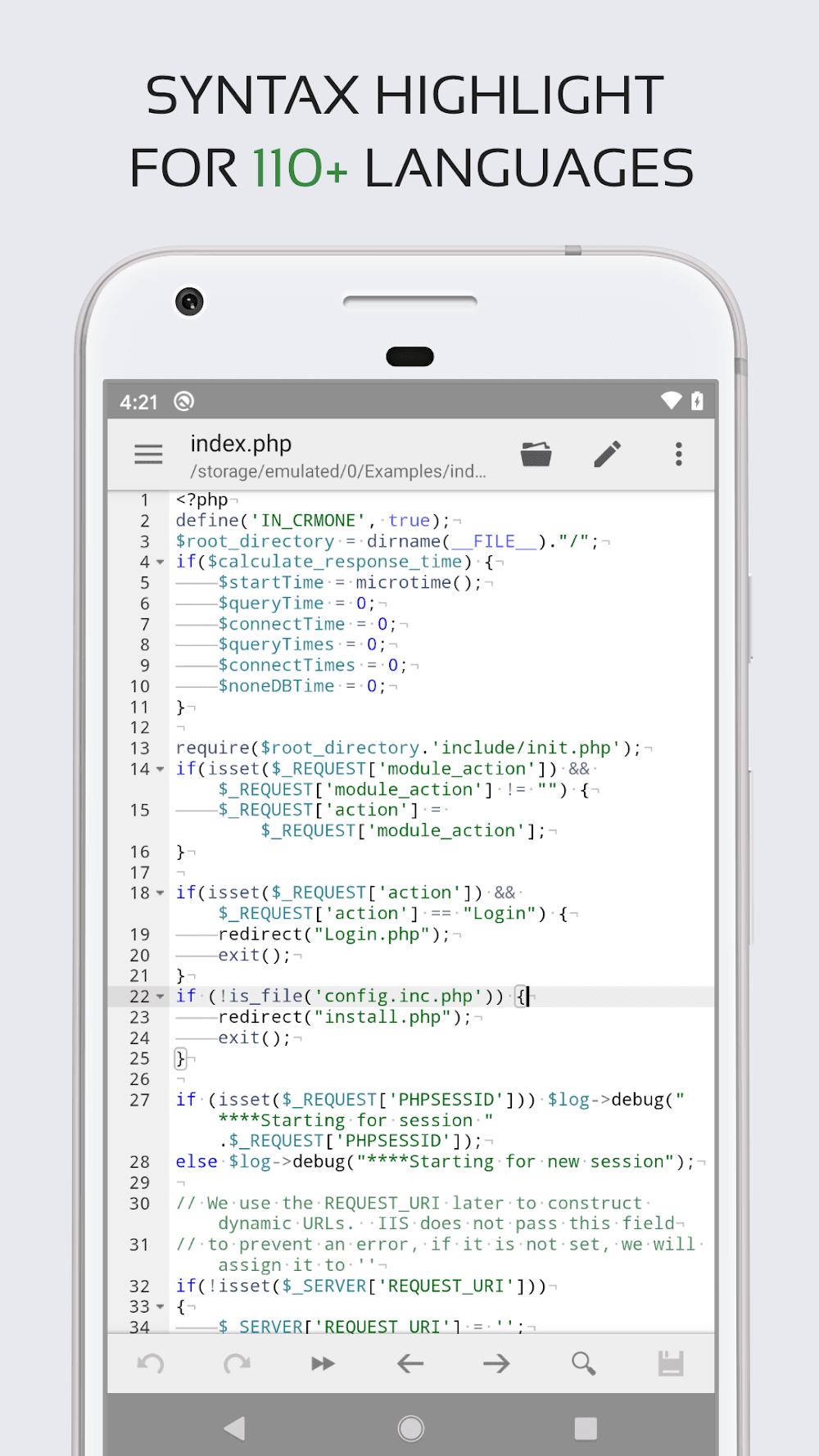 Code Editor Screenshot 1