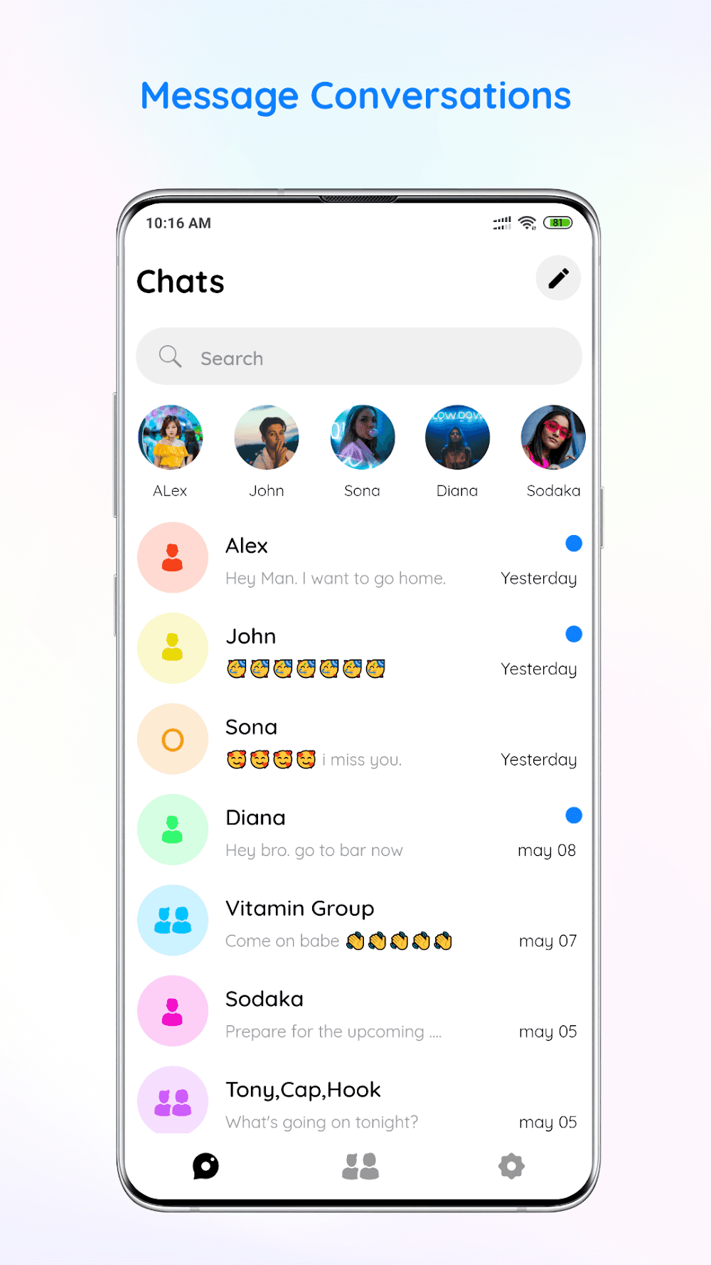 Messenger Theme Screenshot 1