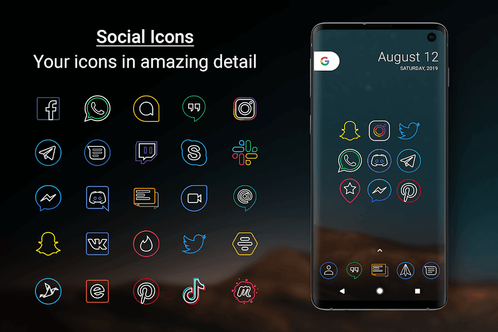 Outline Icons - Icon Pack Screenshot 4