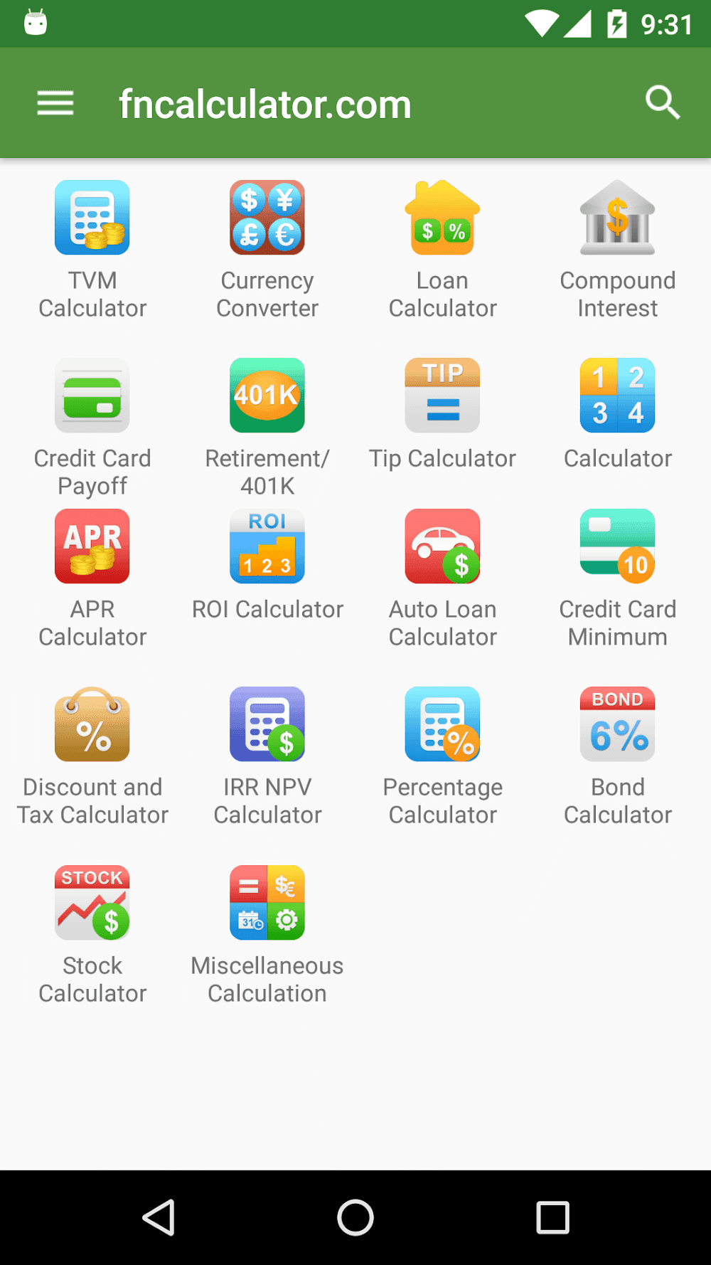 Financial Calculators Pro Screenshot 1