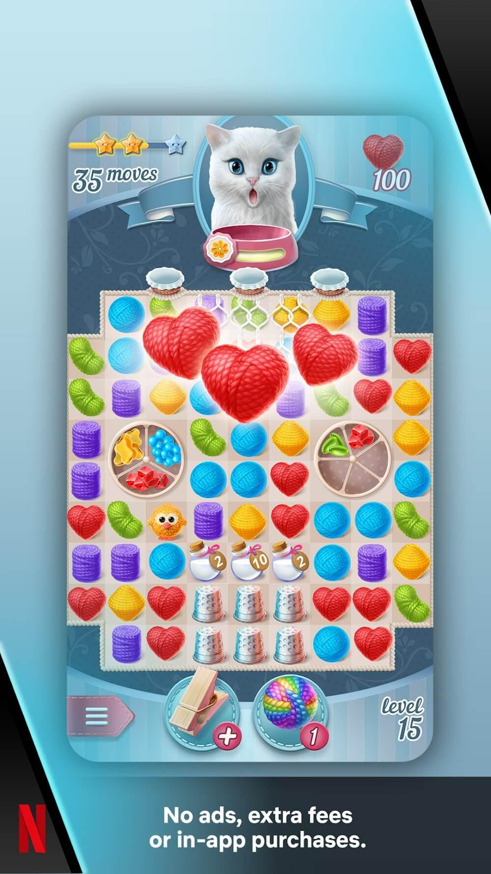 Knittens: Match 3 Puzzle Screenshot 1