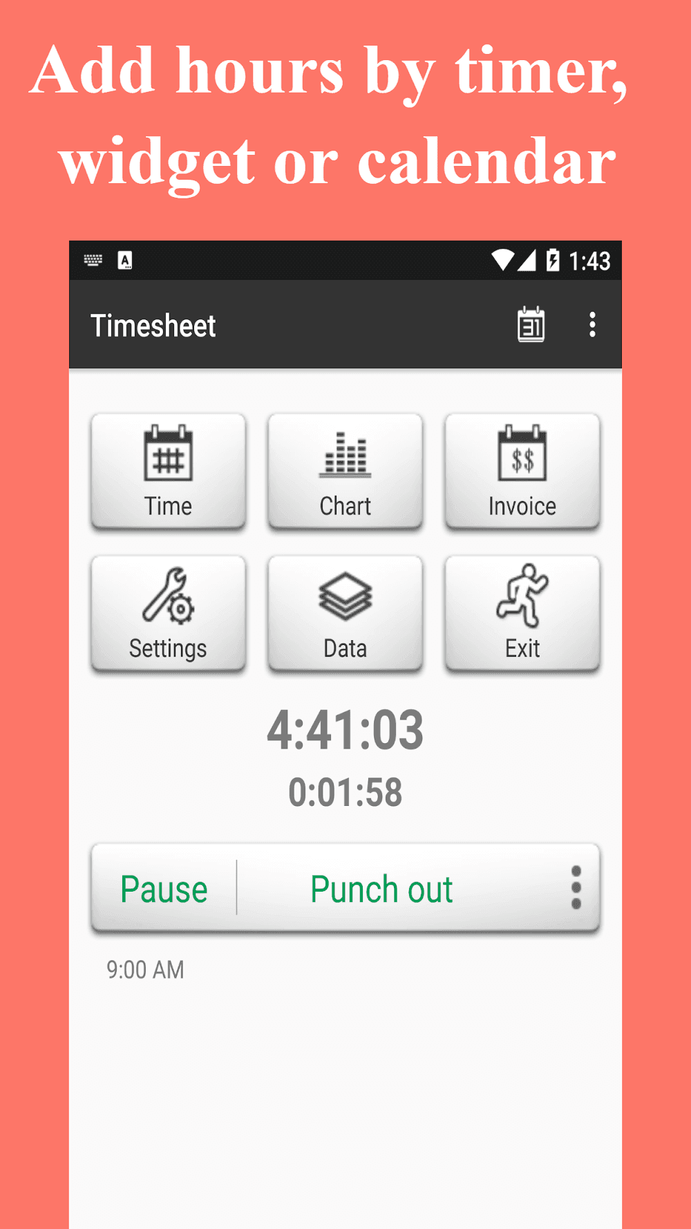 Timesheet Screenshot 1