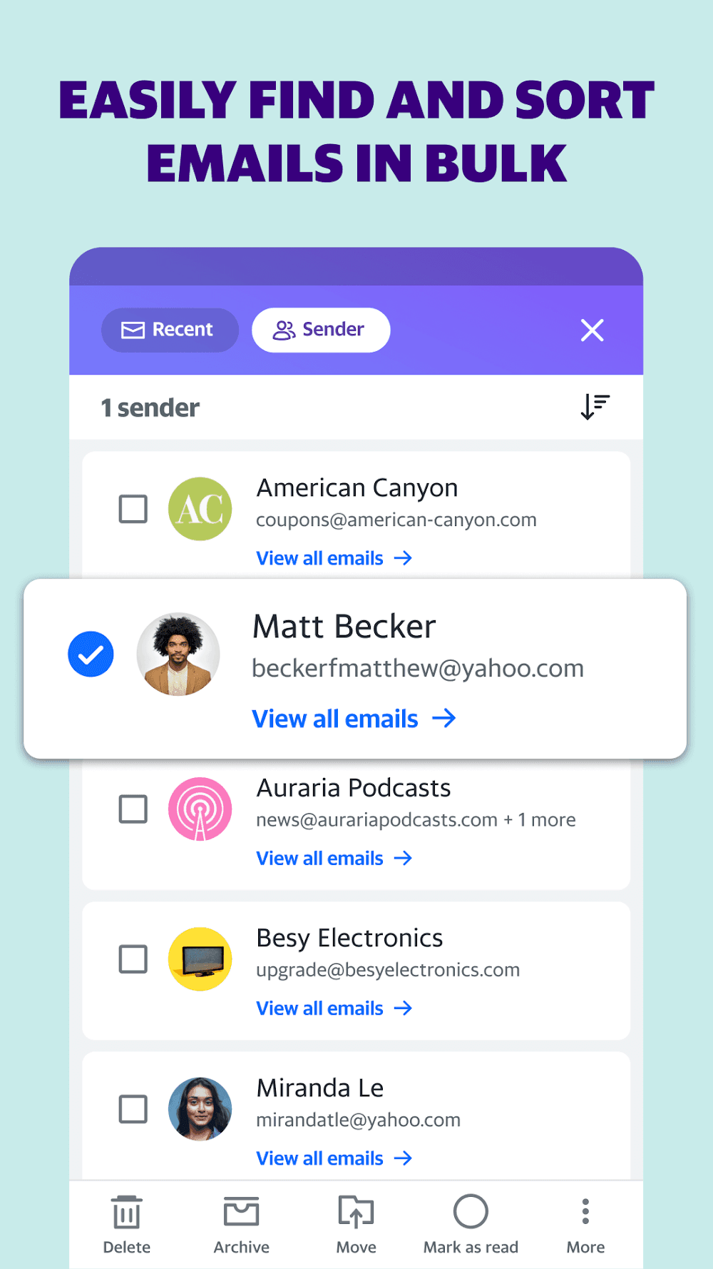 Yahoo Mail Screenshot 1