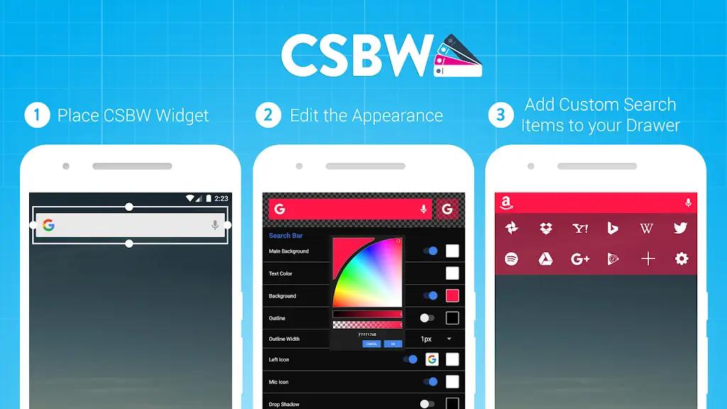 Custom Search Bar Widget CSBW Screenshot 4