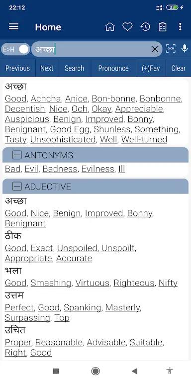 English Hindi Dictionary Screenshot 2