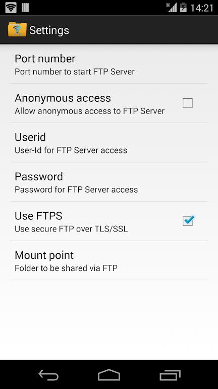 WiFi Pro FTP Server Screenshot 3