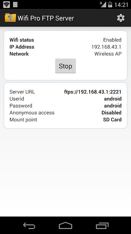 WiFi Pro FTP Server Screenshot 5