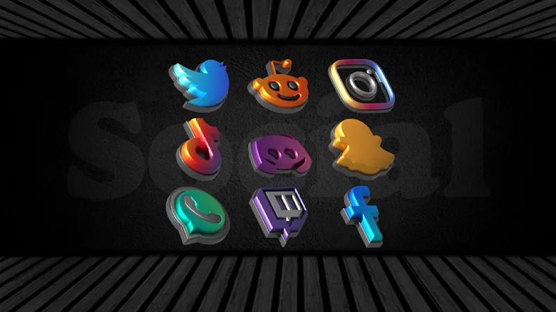 Auric Dark 3D Icon Pack Screenshot 3
