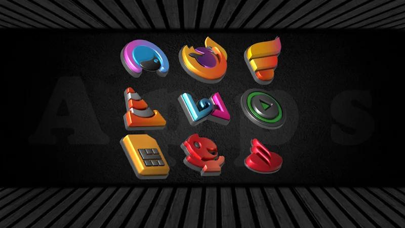 Auric Dark 3D Icon Pack Screenshot 4