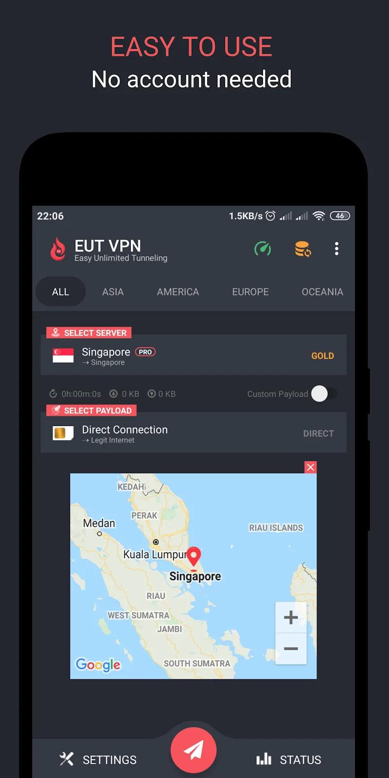 EUT VPN Screenshot 1