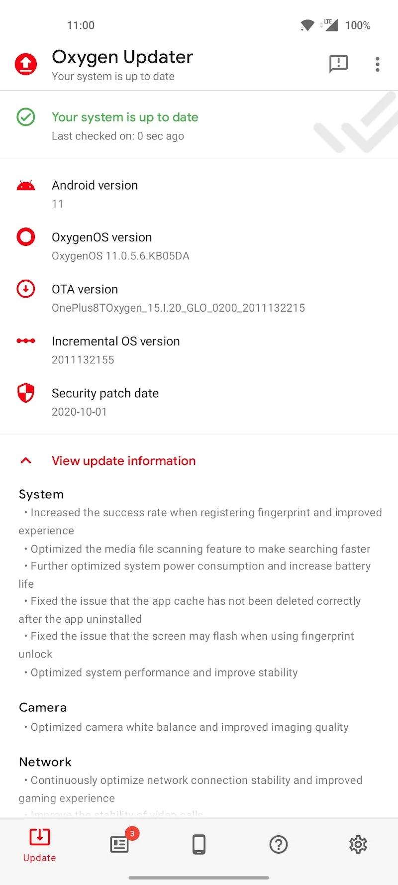 Oxygen Updater Screenshot 1