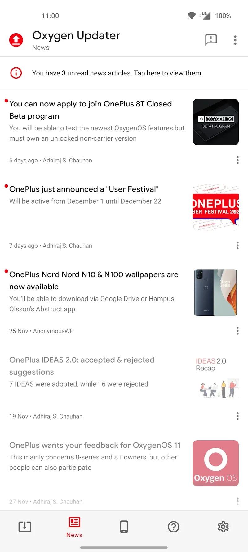 Oxygen Updater Screenshot 3