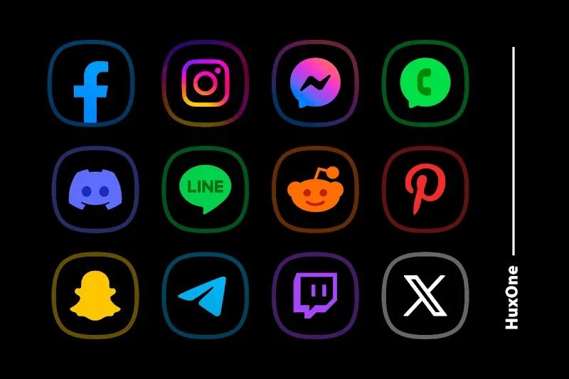 HuxOne Dark - Icon Pack Screenshot 3