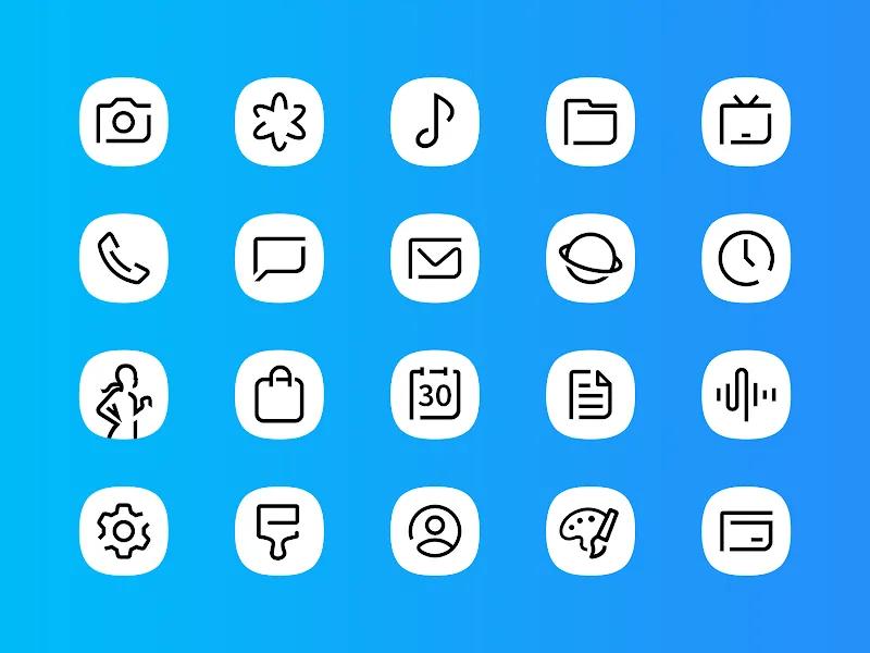 Whiux White - Icon Pack Screenshot 2