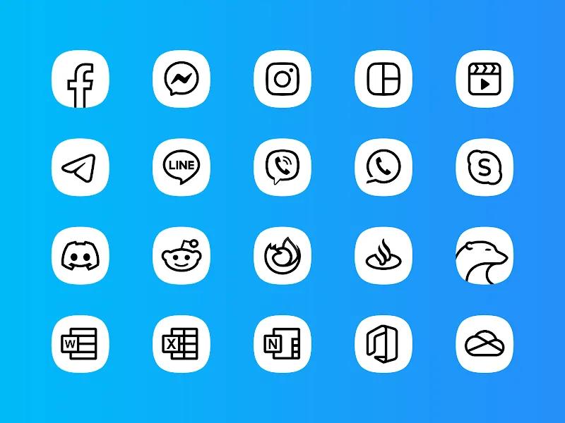 Whiux White - Icon Pack Screenshot 4