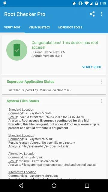 Root Checker Pro Screenshot 1