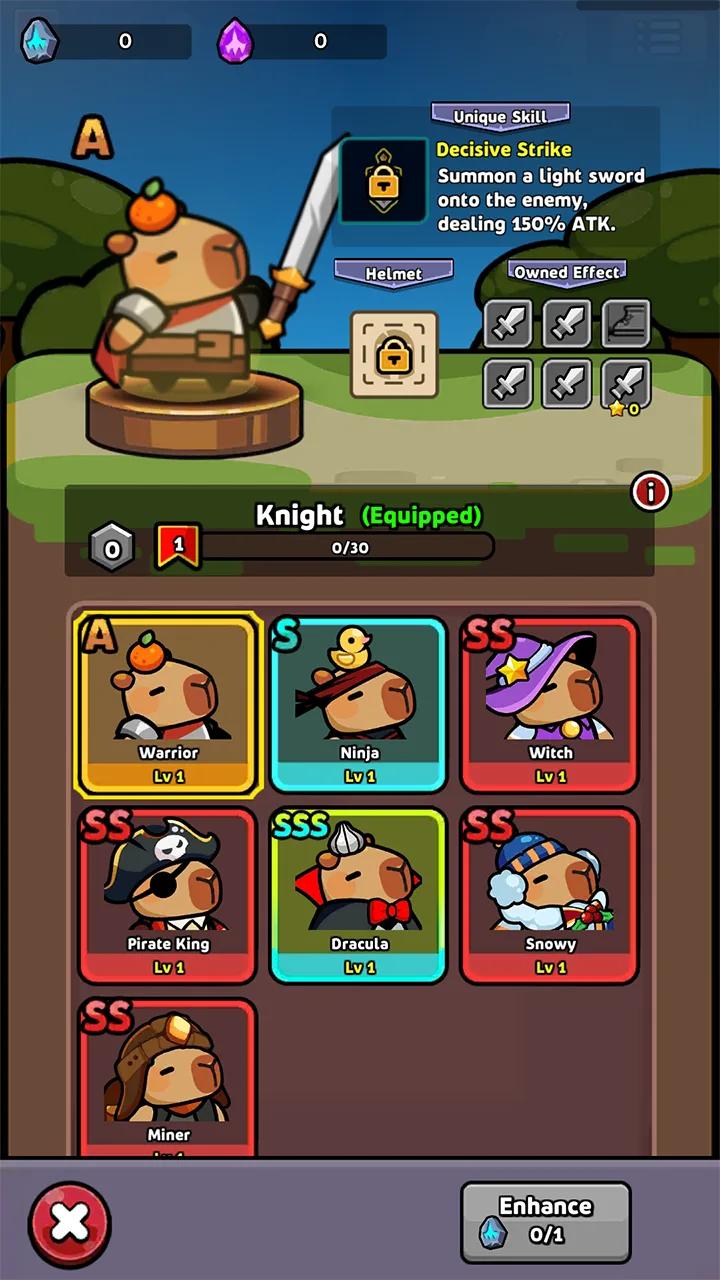 Capybara Survivor: Idle Battle Screenshot 1