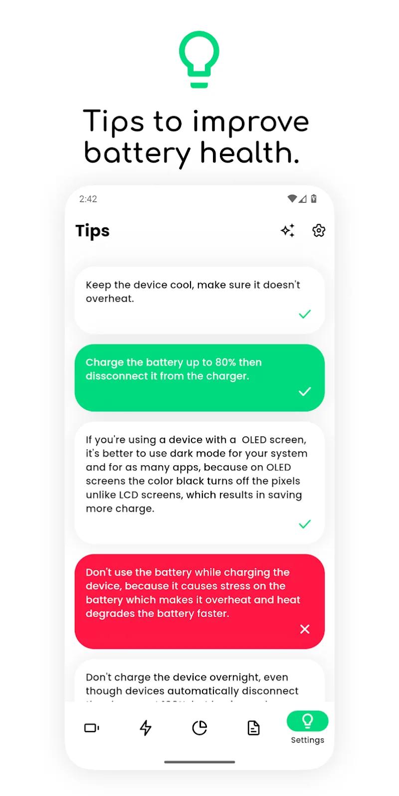 Electron: battery health info Screenshot 3
