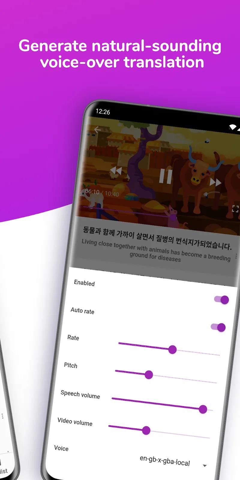 Translate subtitles for videos (Lingvotube) Screenshot 2