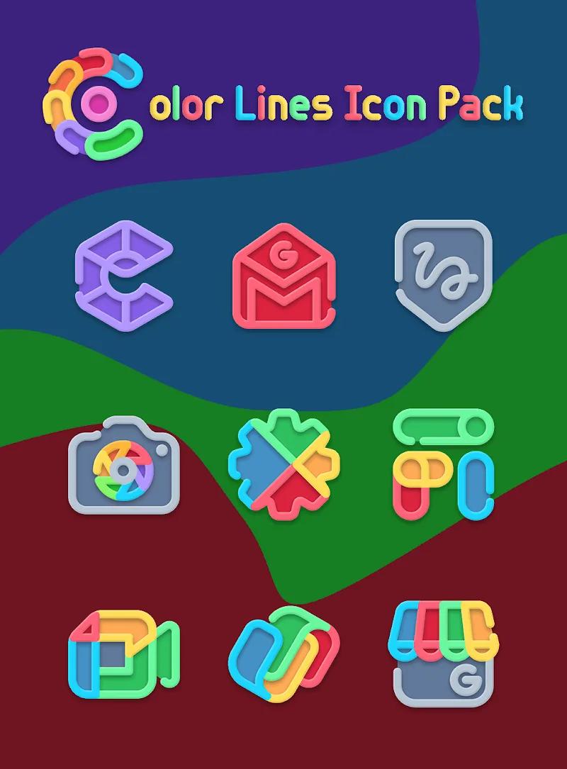 Color Line - Vibrant Icon Pack Screenshot 2