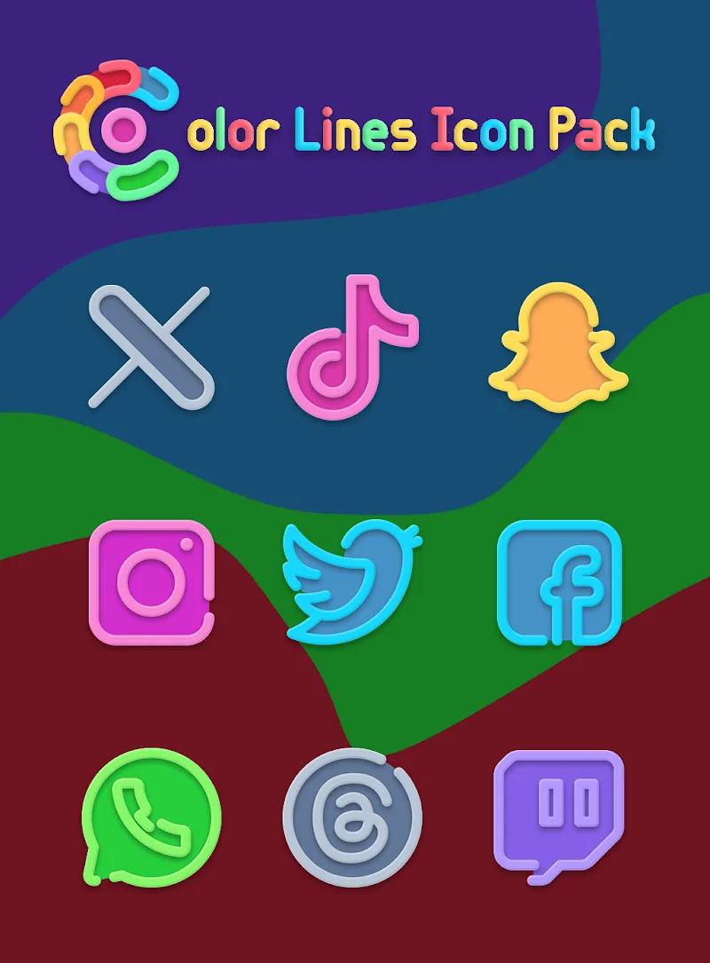 Color Line - Vibrant Icon Pack Screenshot 3