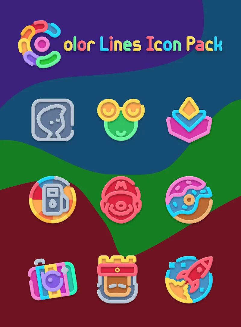 Color Line - Vibrant Icon Pack Screenshot 4