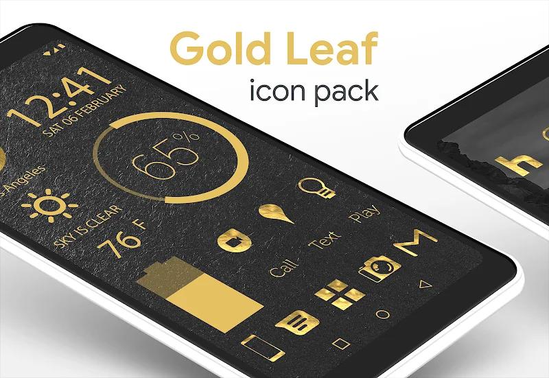 Gold Leaf Pro - Icon Pack Screenshot 1