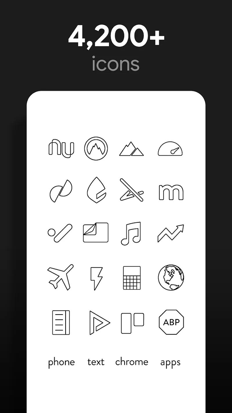 Lines Dark Pro - Icon Pack Screenshot 2