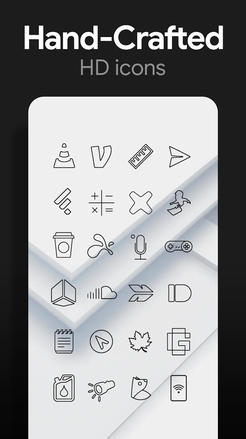 Lines Dark Pro - Icon Pack Screenshot 3