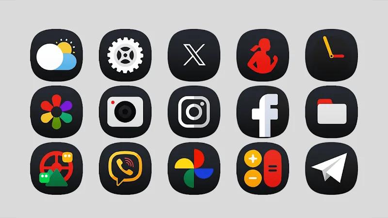 OneUI 7 Dark - Icon Pack Screenshot 2
