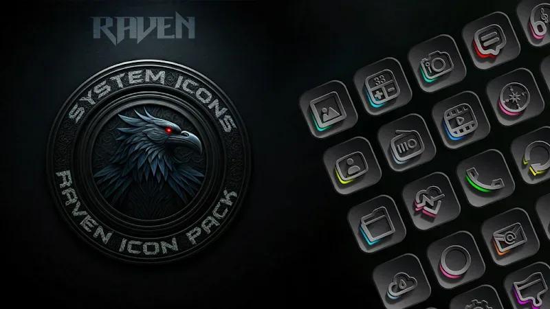 Raven Dark Icon Pack Screenshot 1