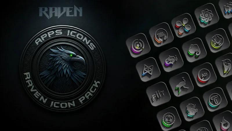 Raven Dark Icon Pack Screenshot 4
