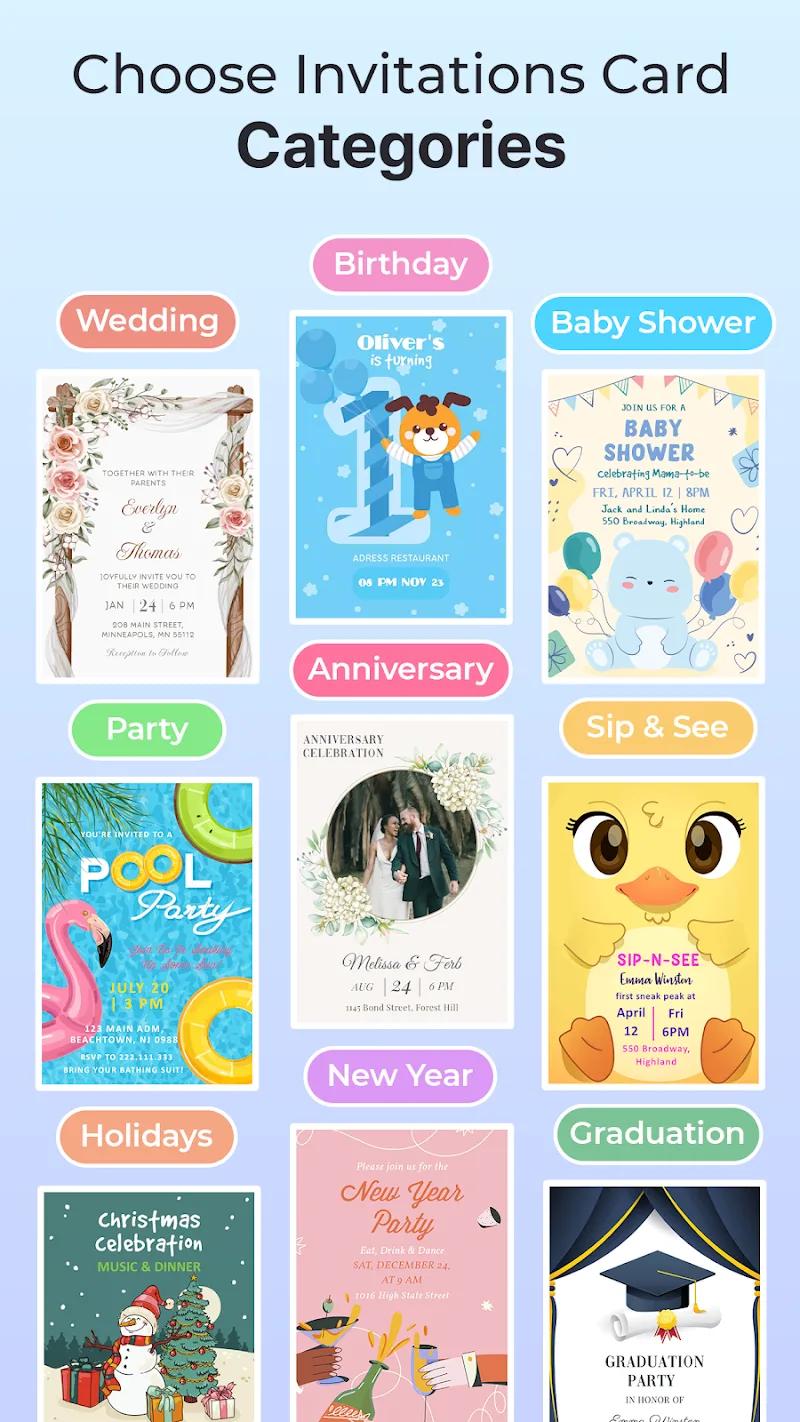 Invitation Maker & Card Design Screenshot 1