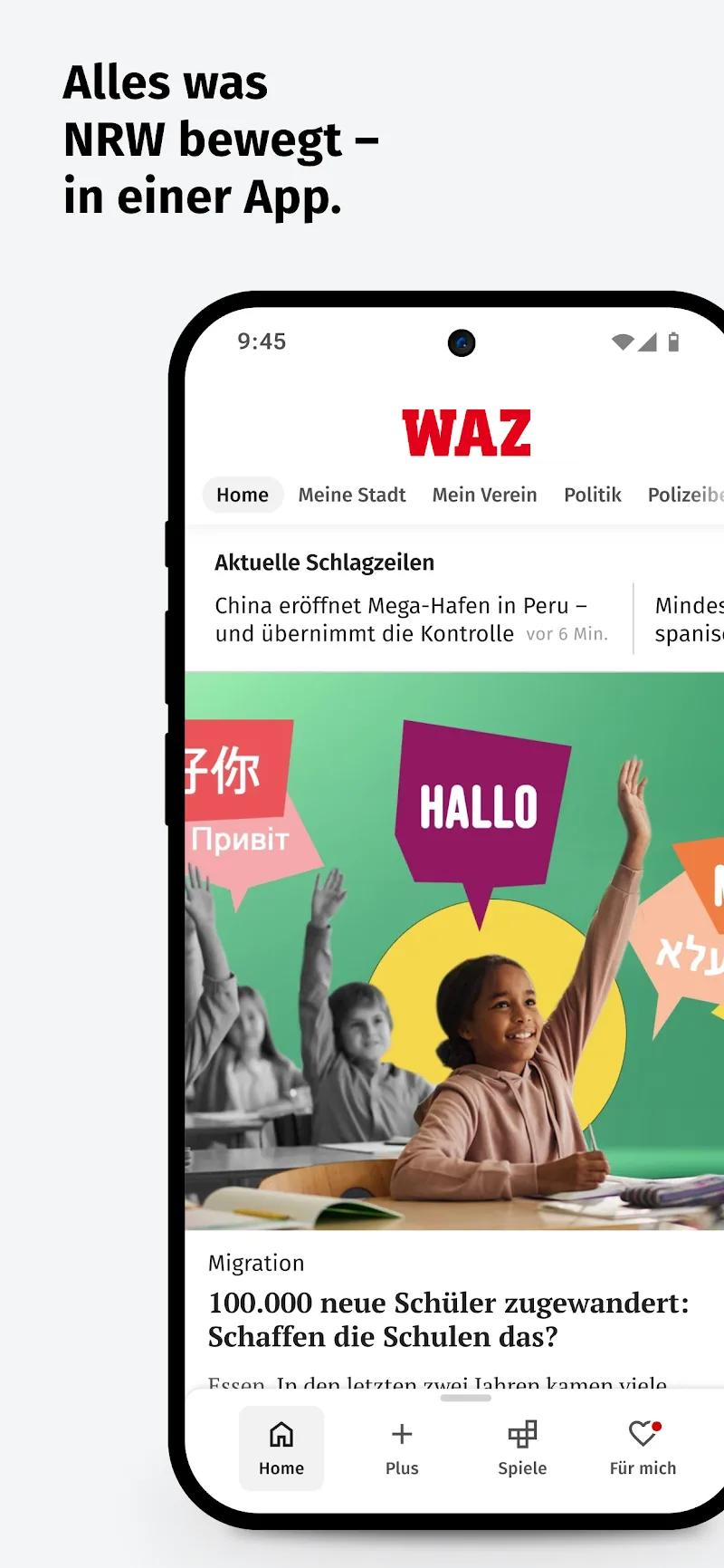 WAZ News Screenshot 1