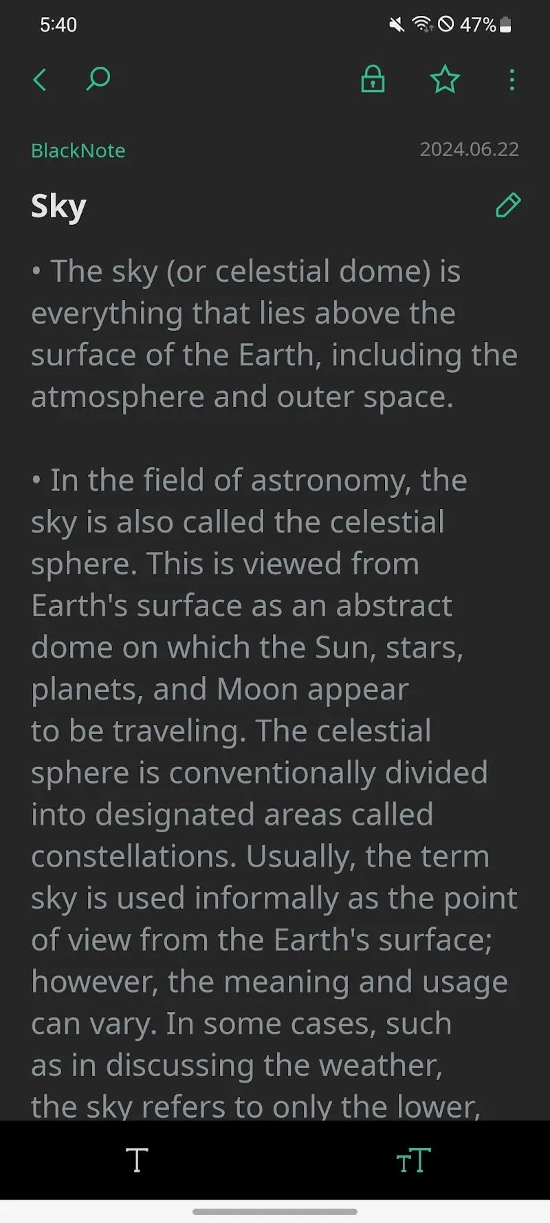 BlackNote Screenshot 3