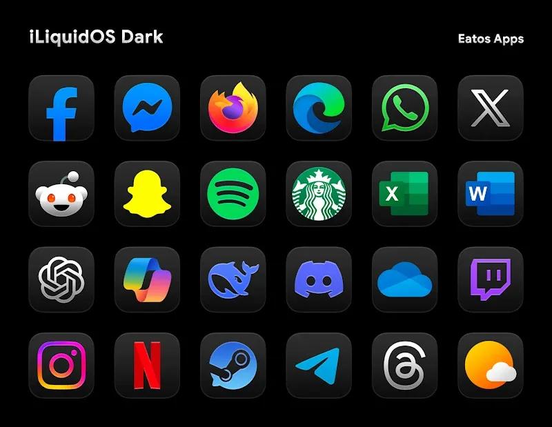 iLiquidDark - Icon Pack Screenshot 3