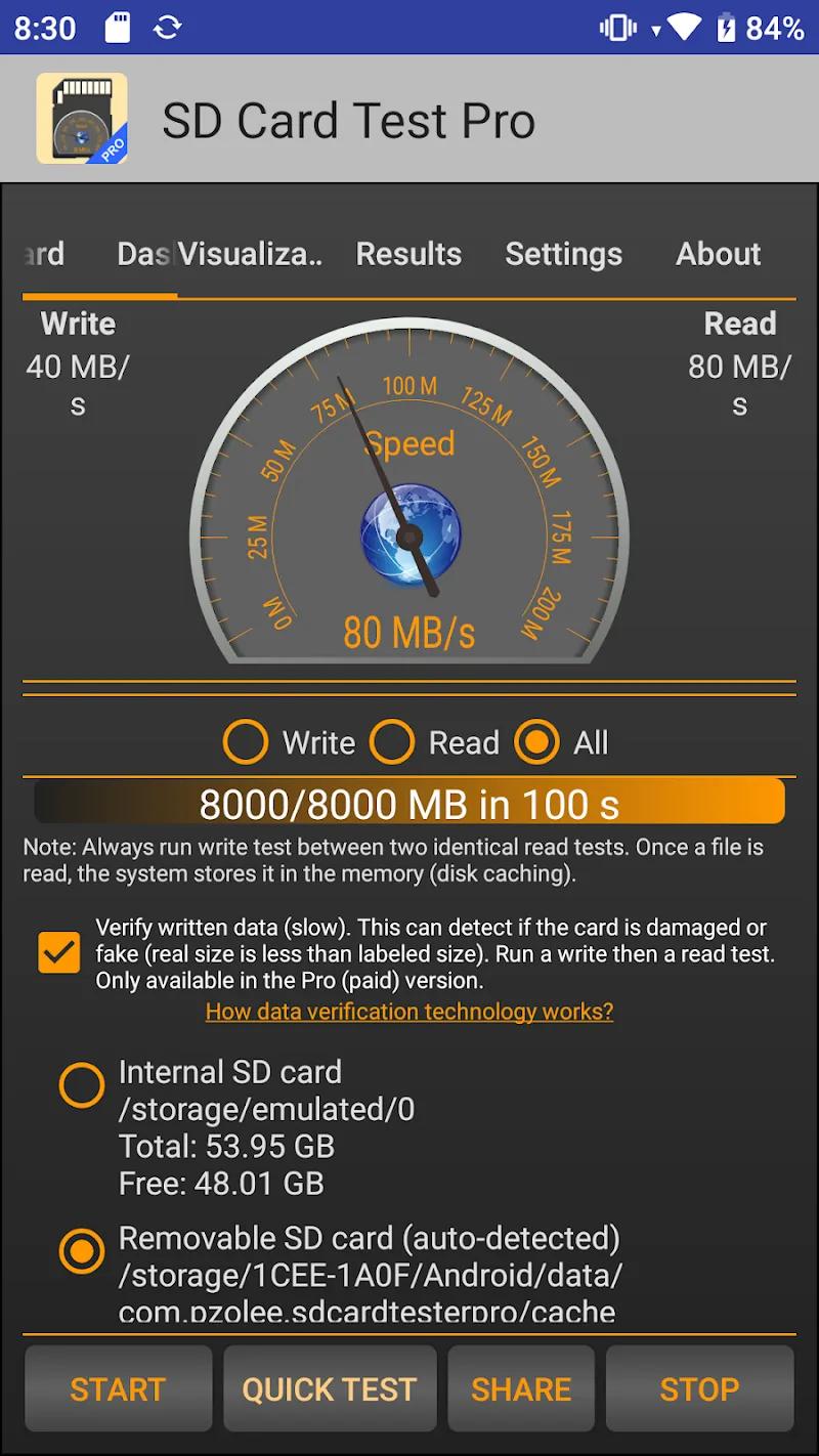 SD Card Test Pro Screenshot 1
