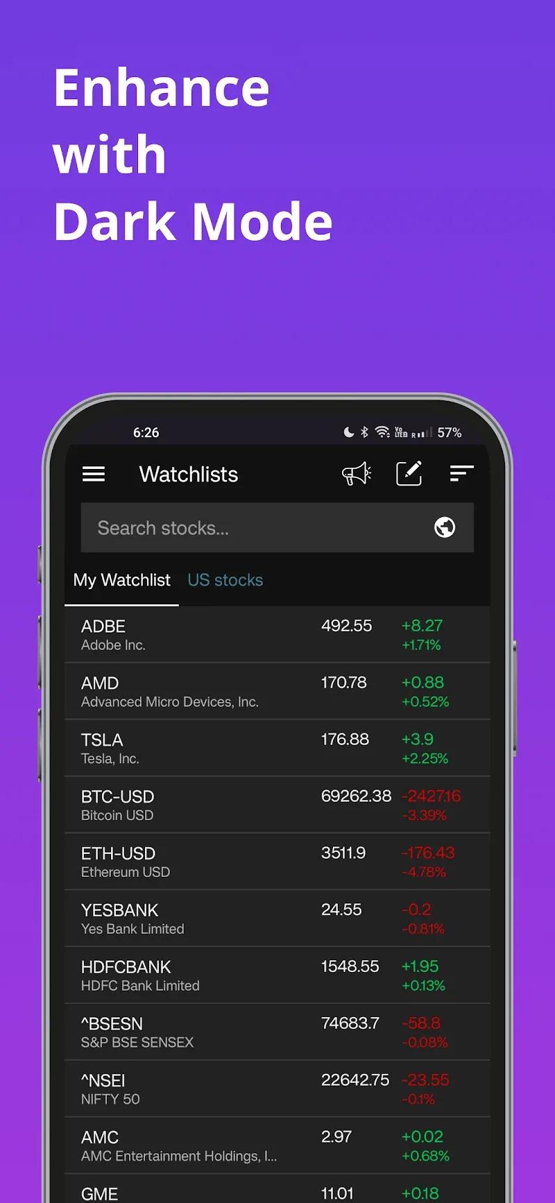Stock Alerts BG(Alarm/Tracker) Screenshot 2