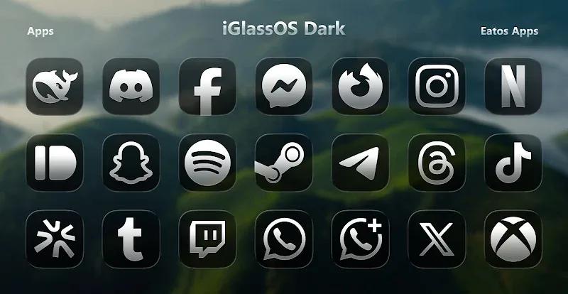 iGlassOS Dark - Icon Pack Screenshot 2