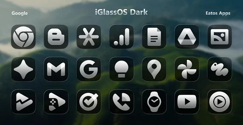 iGlassOS Dark - Icon Pack Screenshot 3