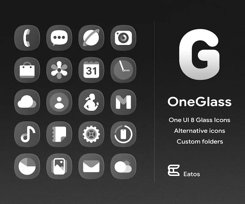 OneGlass 8 - Icon Pack Screenshot 1
