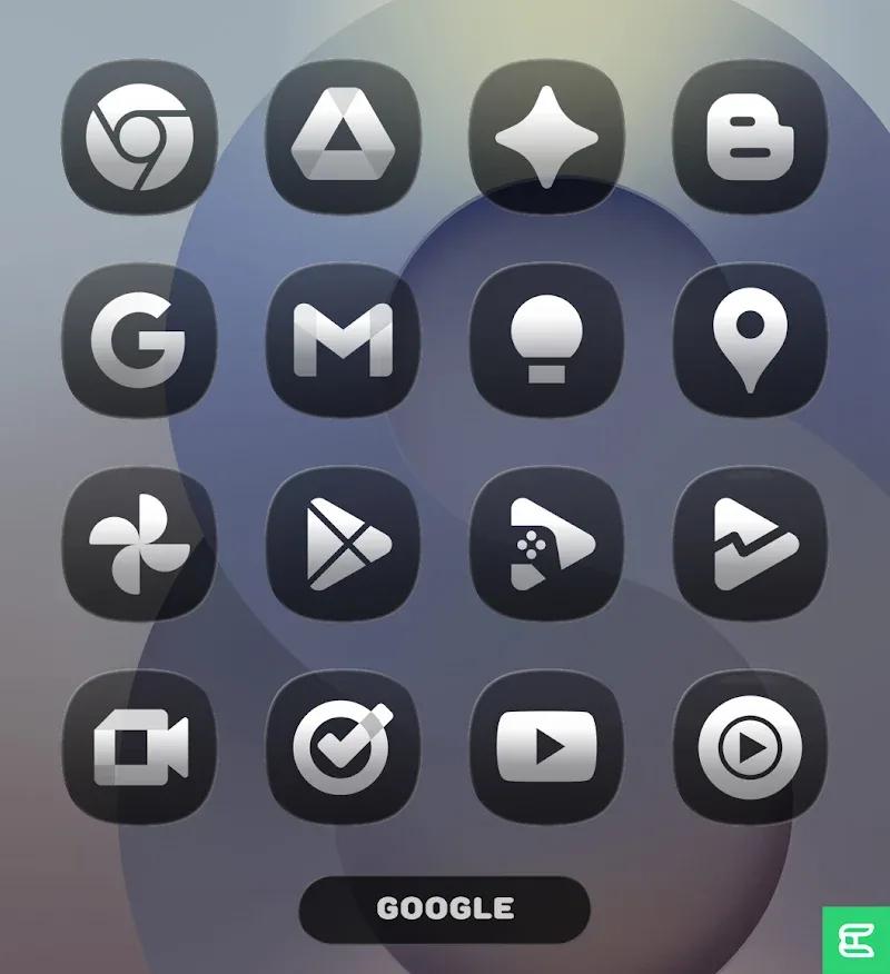 OneGlass (Dark) - Icon Pack Screenshot 2