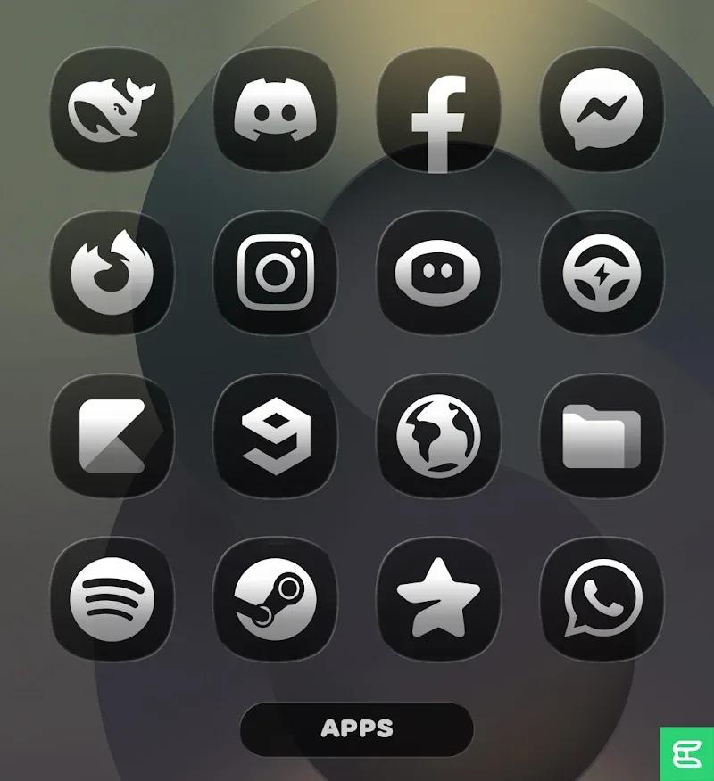 OneGlass (Dark) - Icon Pack Screenshot 3